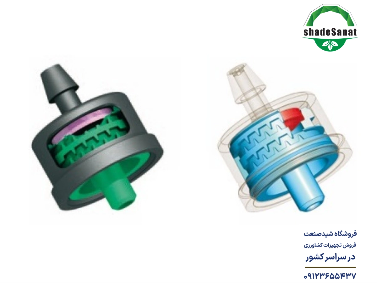 نمای داخل قطره چکان آبیاری برند ایریتک ایتالیا